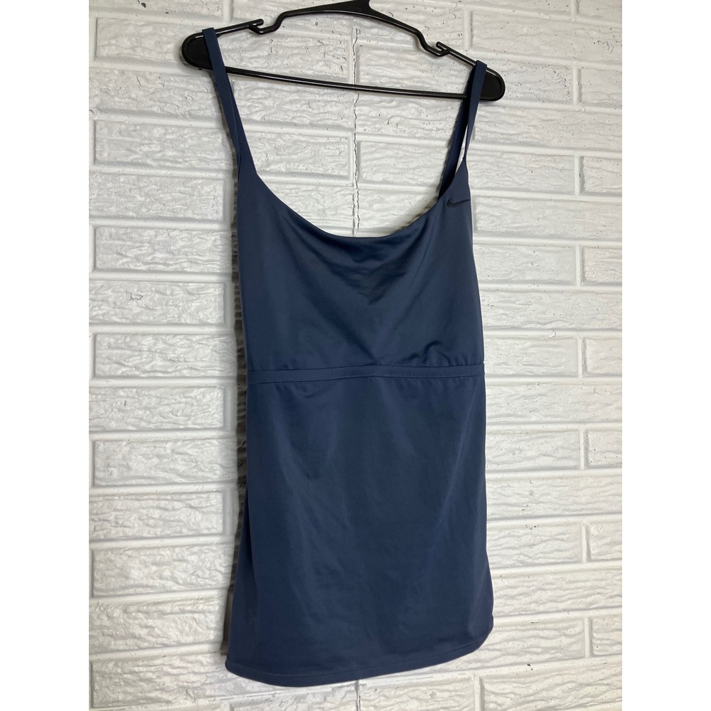 Nike‎ Tank Top Women 3X Blue Excellent Built-in Bra Activewear Strappy